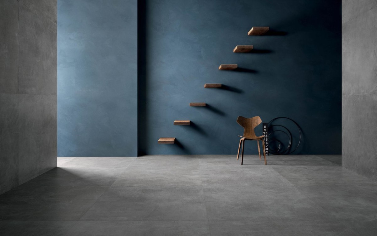 SantAgostino Set Concrete Dark 120x120cm natürlich