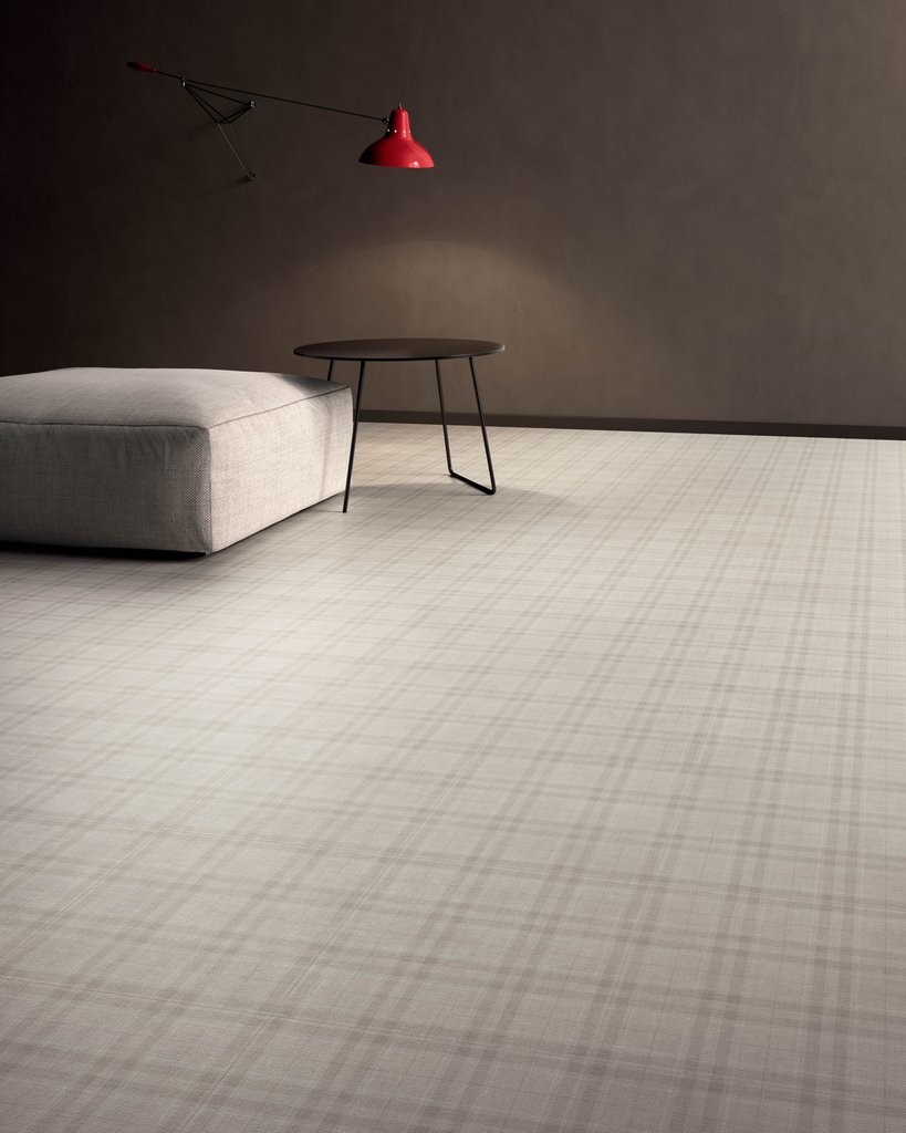 SantAgostino Set Tartan White 9090 90x90cm natürlich