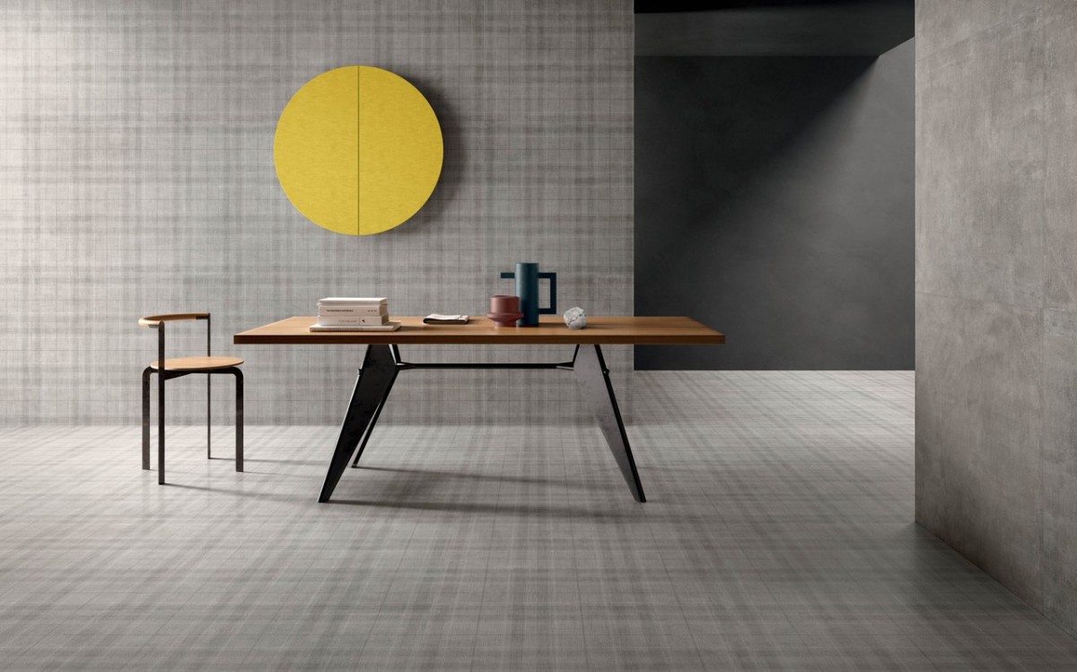 SantAgostino Set Tartan Grey 9090 90x90cm natürlich