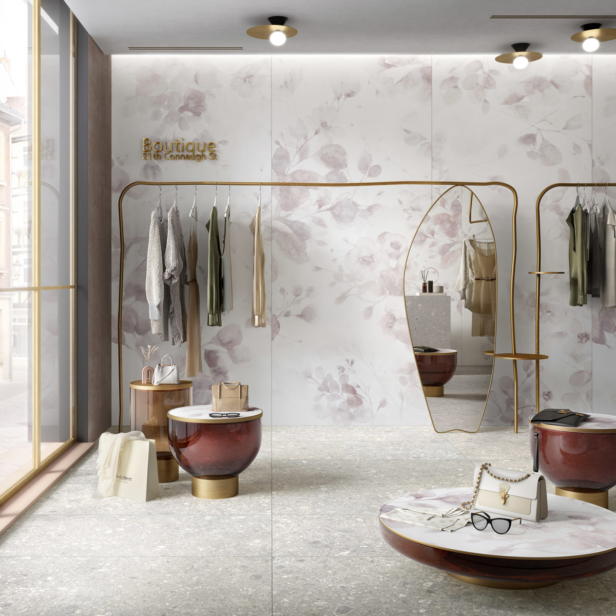 Mirage Papier Aquarelle Rose Spazzolata (SP) 120X278 cm - 6 
