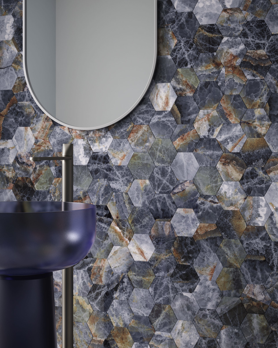 Sant Agostino Star Onyx Indigo Krystal (Kry) 30X34,5 cm - 9 